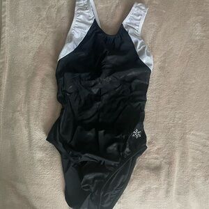 Snowflake Black and White Gymnastics Leo
